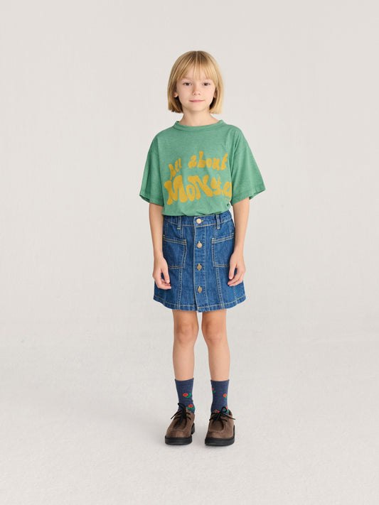 Booo Bo Choses Tag Denim Skirt