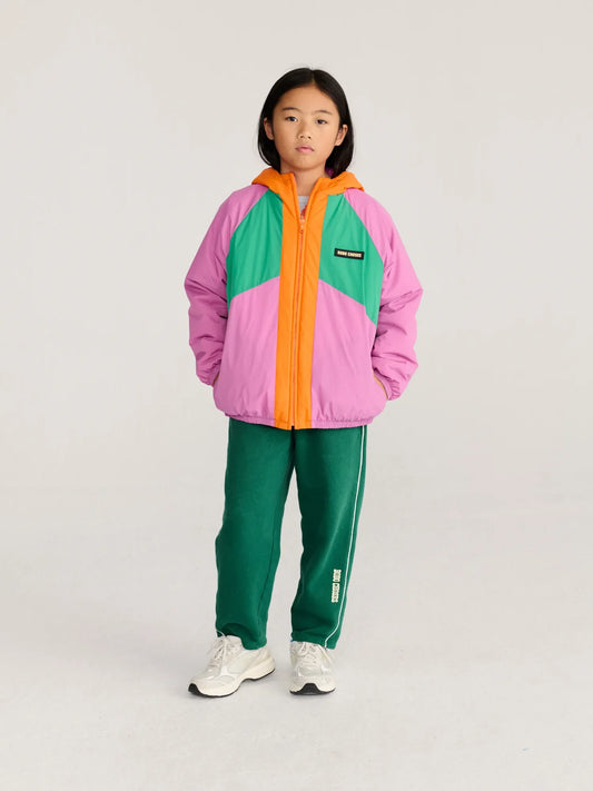 Almost Moire all over reversible anorak - Fuchsia