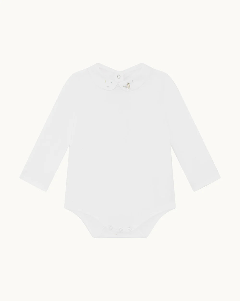 BANKS LONG GOOSE EMBROIDERED COLLAR ONESIE