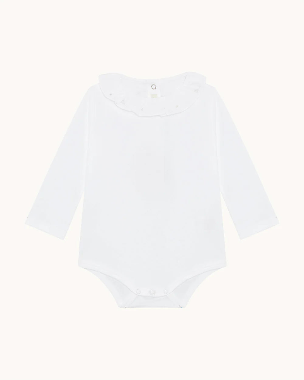 BLAIR LONG ATHENA EMB RUFF COLLAR ONESIE