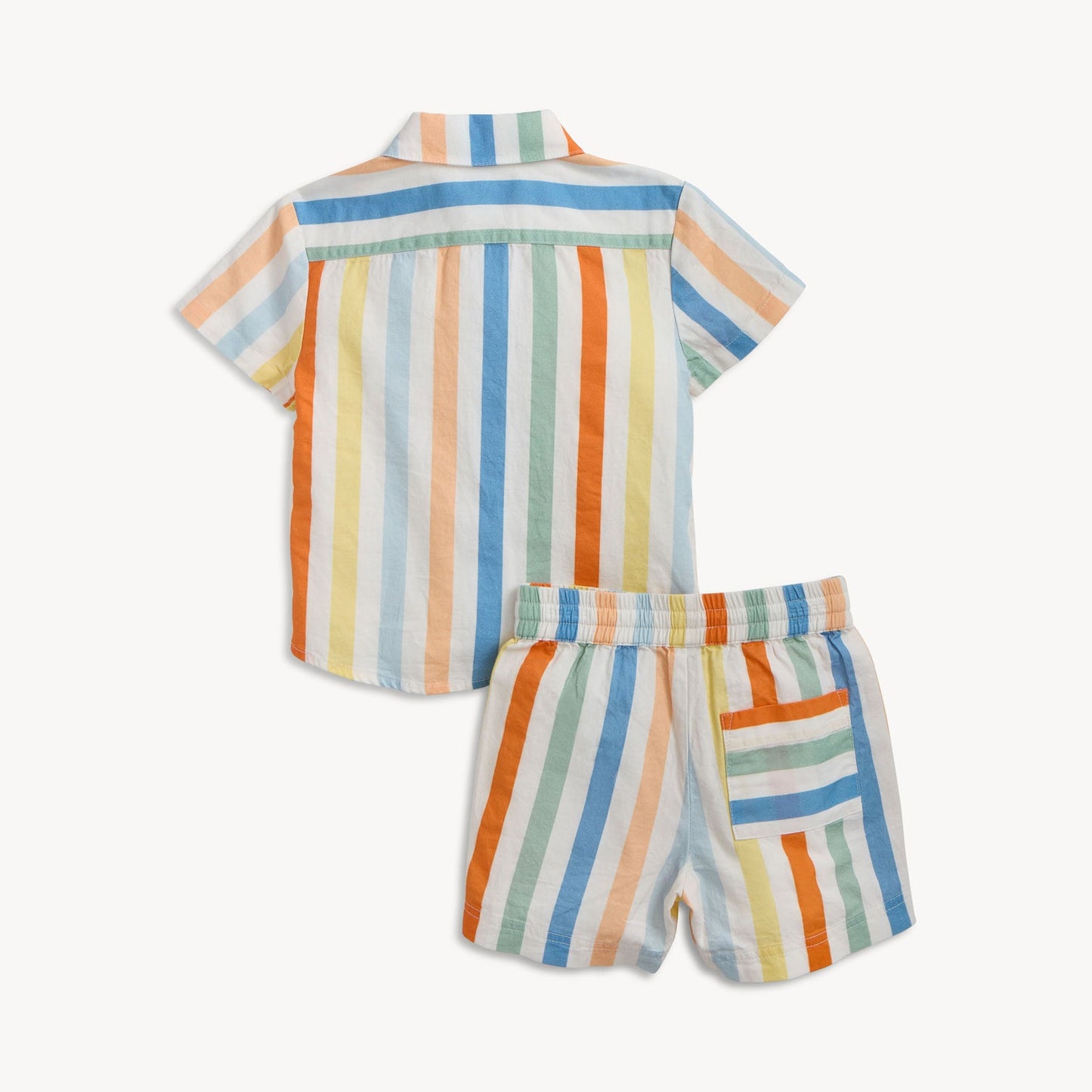 Multi Stripe Woven Top & Short Set