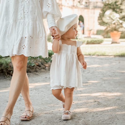 Eyelet Tank Dress - WHITE