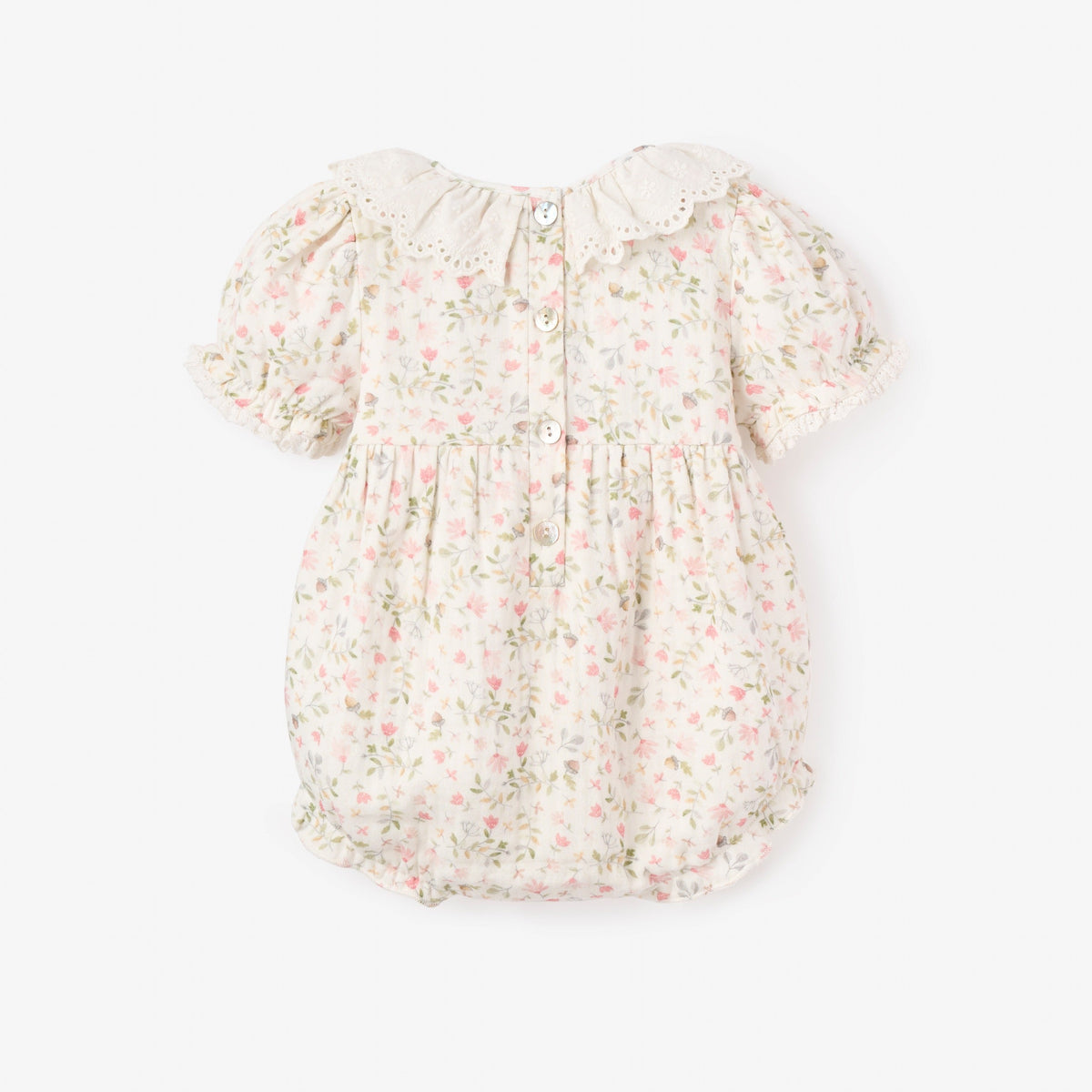 Elegant Baby Folklore Floral Organic Muslin Bubble