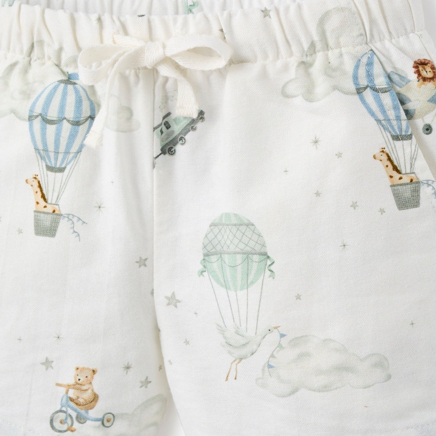 Dreamscape Knit Polo Shirt + Printed Oxford Shorts - BLUE