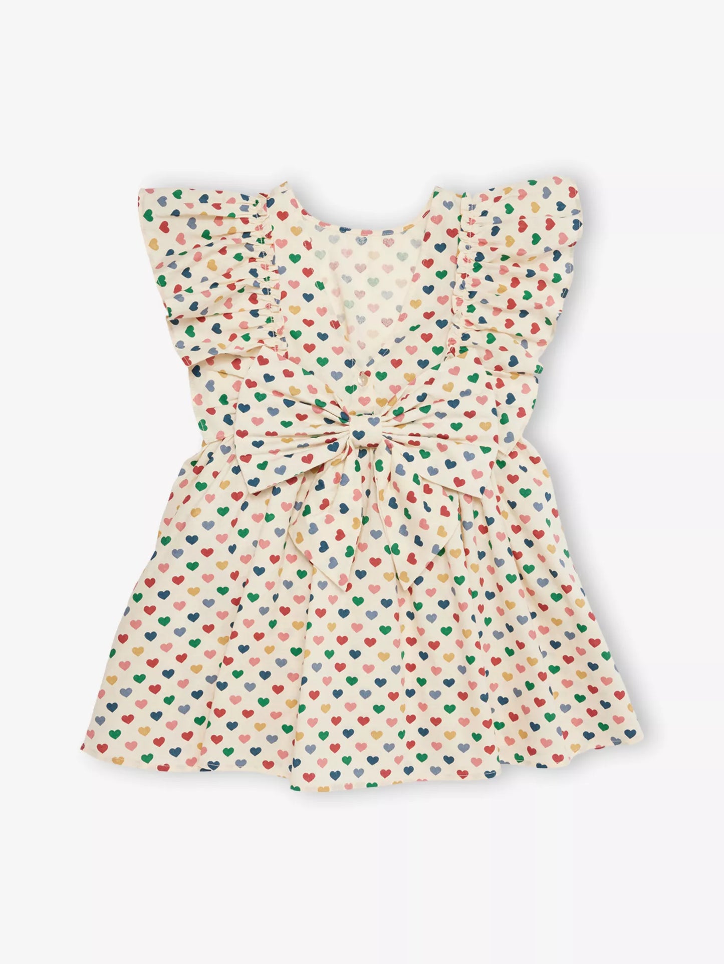 Evia Heart Bow Cotton Dress
