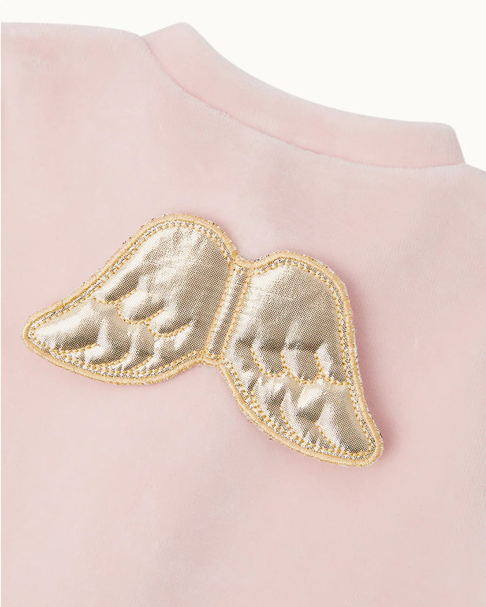 VELOUR GOLD ANGEL WING SLEEPSUIT