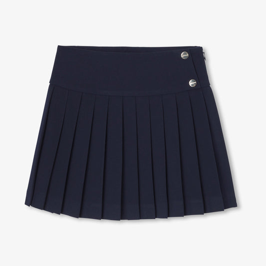 Girl Pleated Crepe Skirt - Jacadi Navy