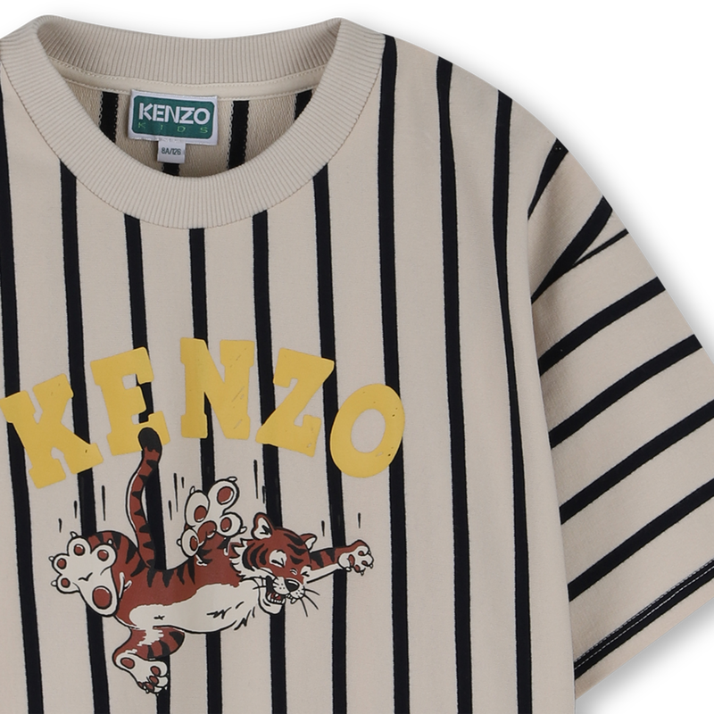Short Sleeves Tee-Shirt In Non-Brushed Light Fleece