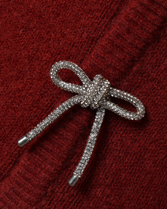 Noralee Bow Cardigan Ruby