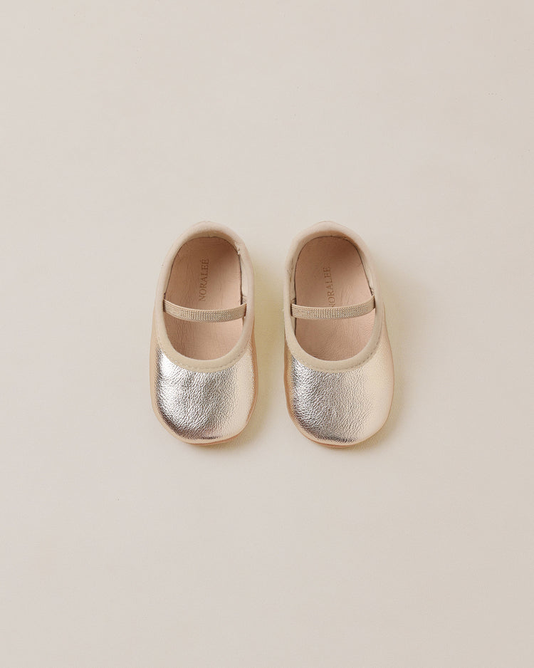 Baby Ballet Flats Gold Sparkle