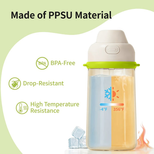 Double Port PPSU Drinking cup 36M+ Green 500ml/17oz
