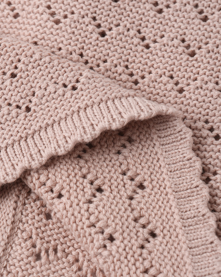 Scalloped Cardigan Blush