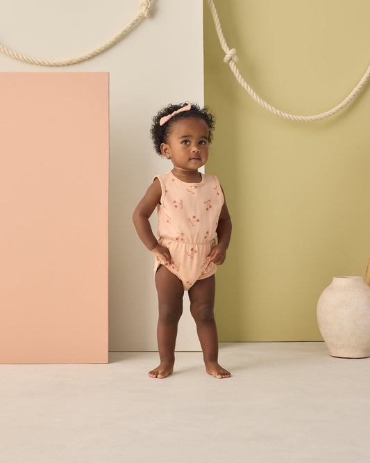Cinch Playsuit - Cherry Bows