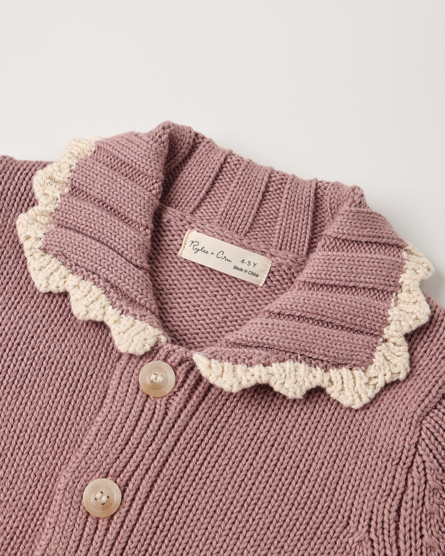 Collared Cardigan Rosewood