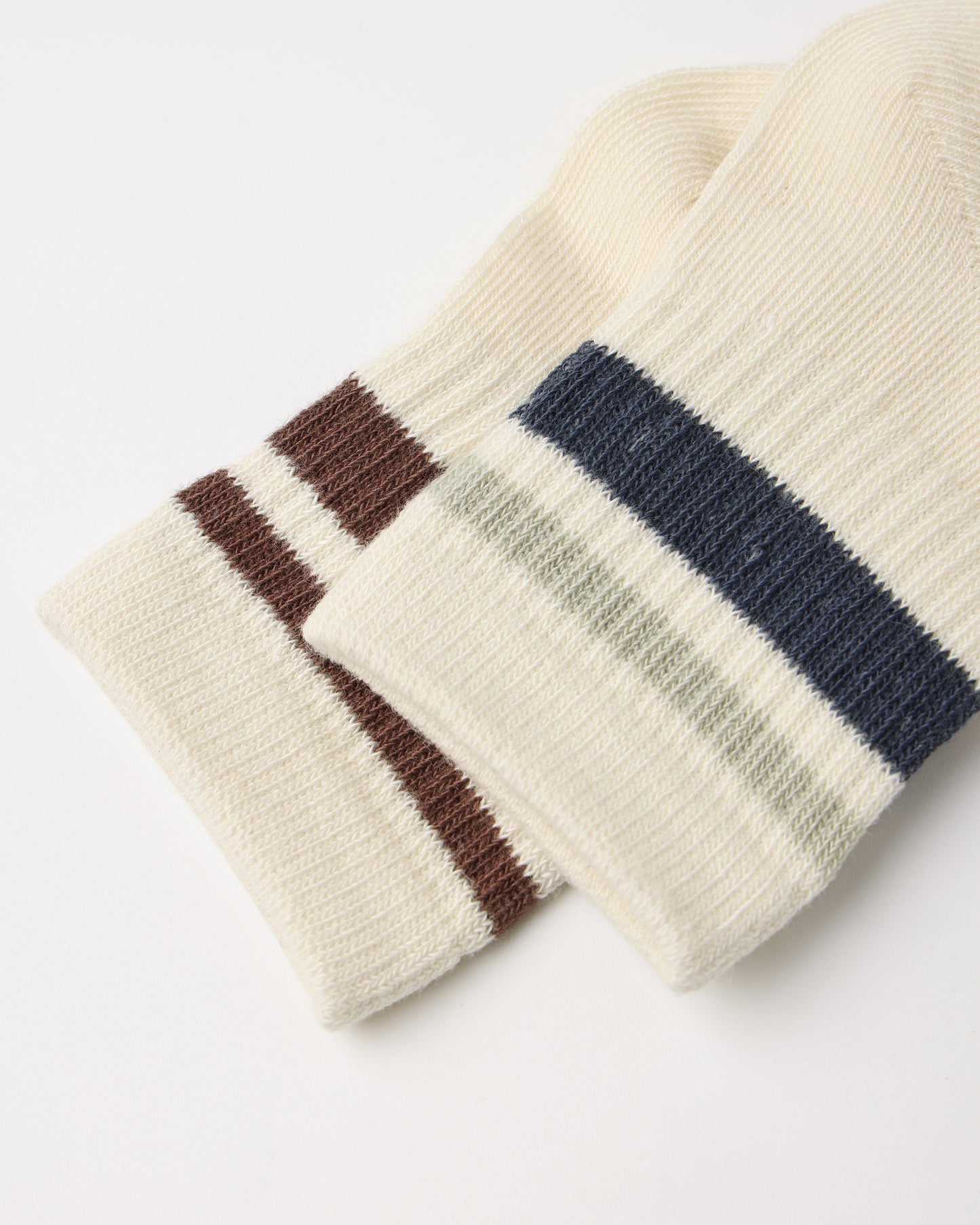 Stripe Socks, 2-Pack Fog, Mulberry