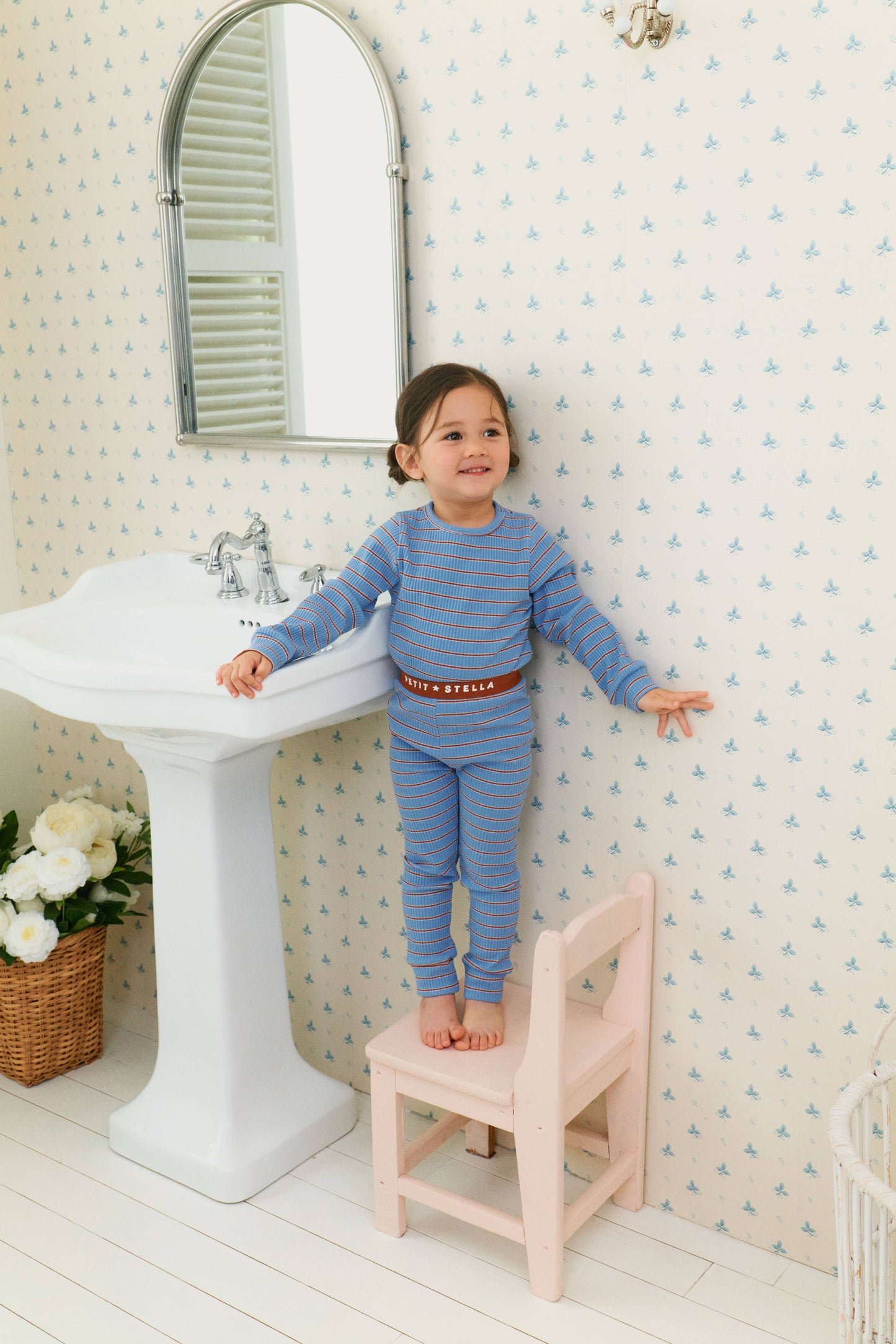 Blue Cocoa Nights Pajama Set: S