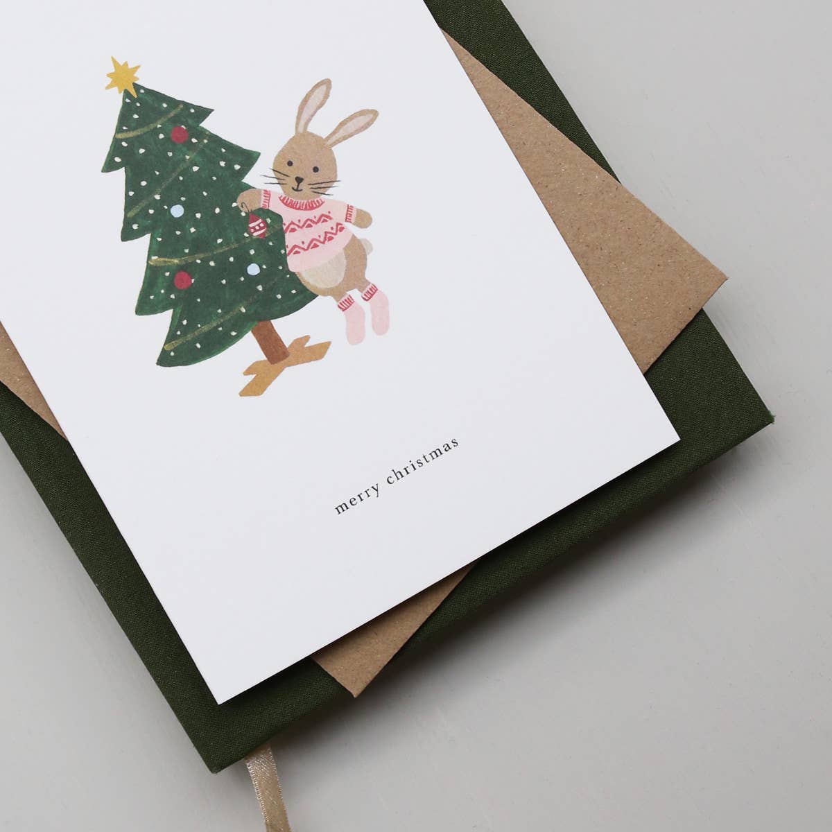 Greeting Card // Christmas bunny (merry christmas)