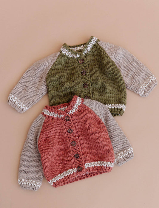 Varsity Cardigan Baby Kid Team Sport Back to School Fall: Redwood / M 2-3y