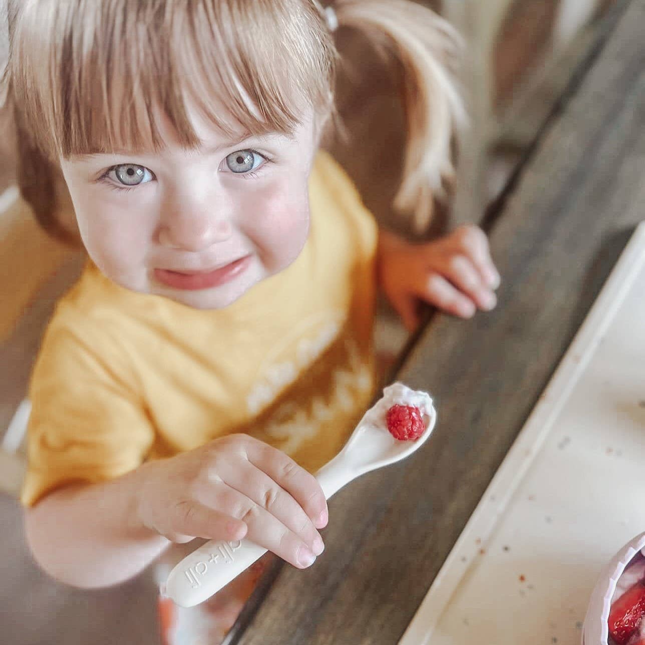 Ali+Oli (3-pc) Multi Stage Spoon Set for Baby (Blush) 6m+