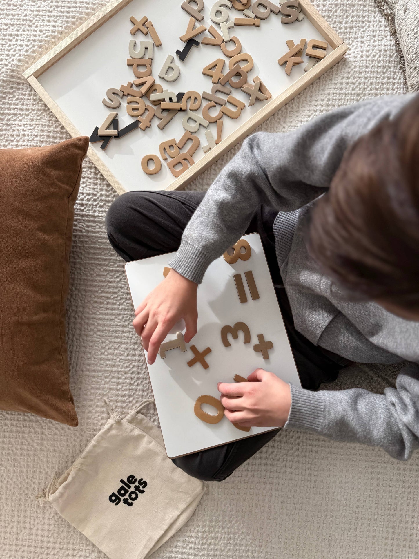 135 Pcs Magnetic Letters and Numbers (Boho Neutrals)