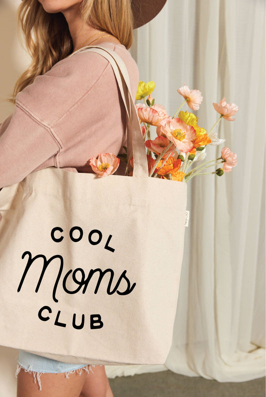 COOL MOMS CLUB Canvas Tote Bag