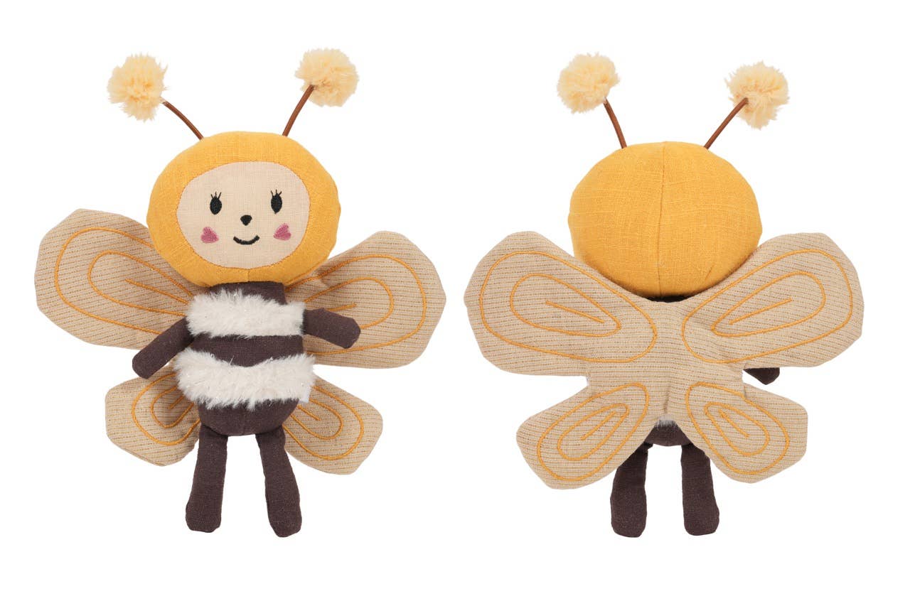 Bee Plush Toy Soft Cotton & Linen Stuffed Doll in Gift Box