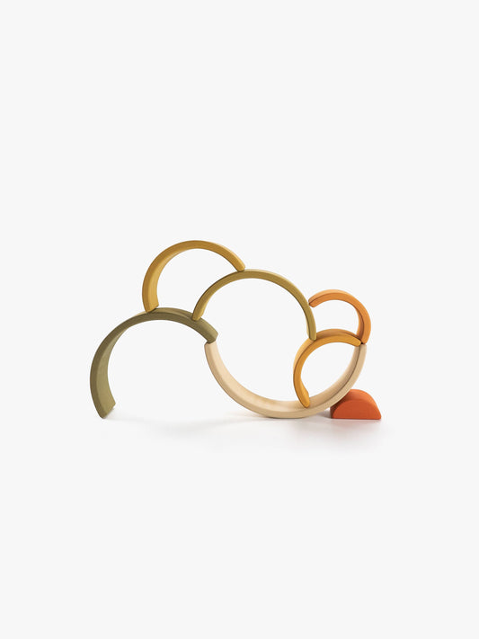 Wooden Rainbow Mini | Arch Stacking Toy | Flower Meadow