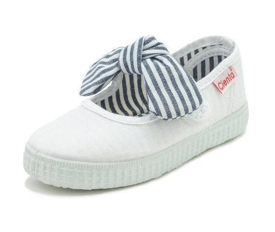 Cienta 53002.05 White Mary Jane With Bow