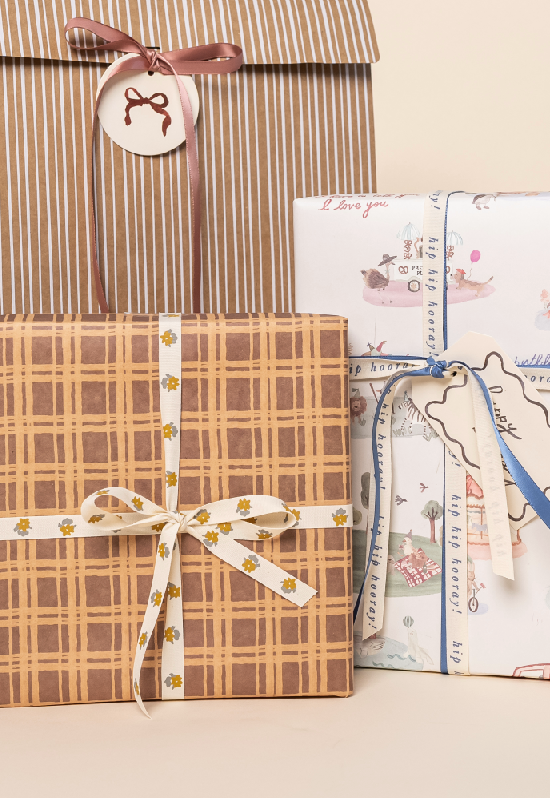 'Gold Floral' Cotton Ribbon