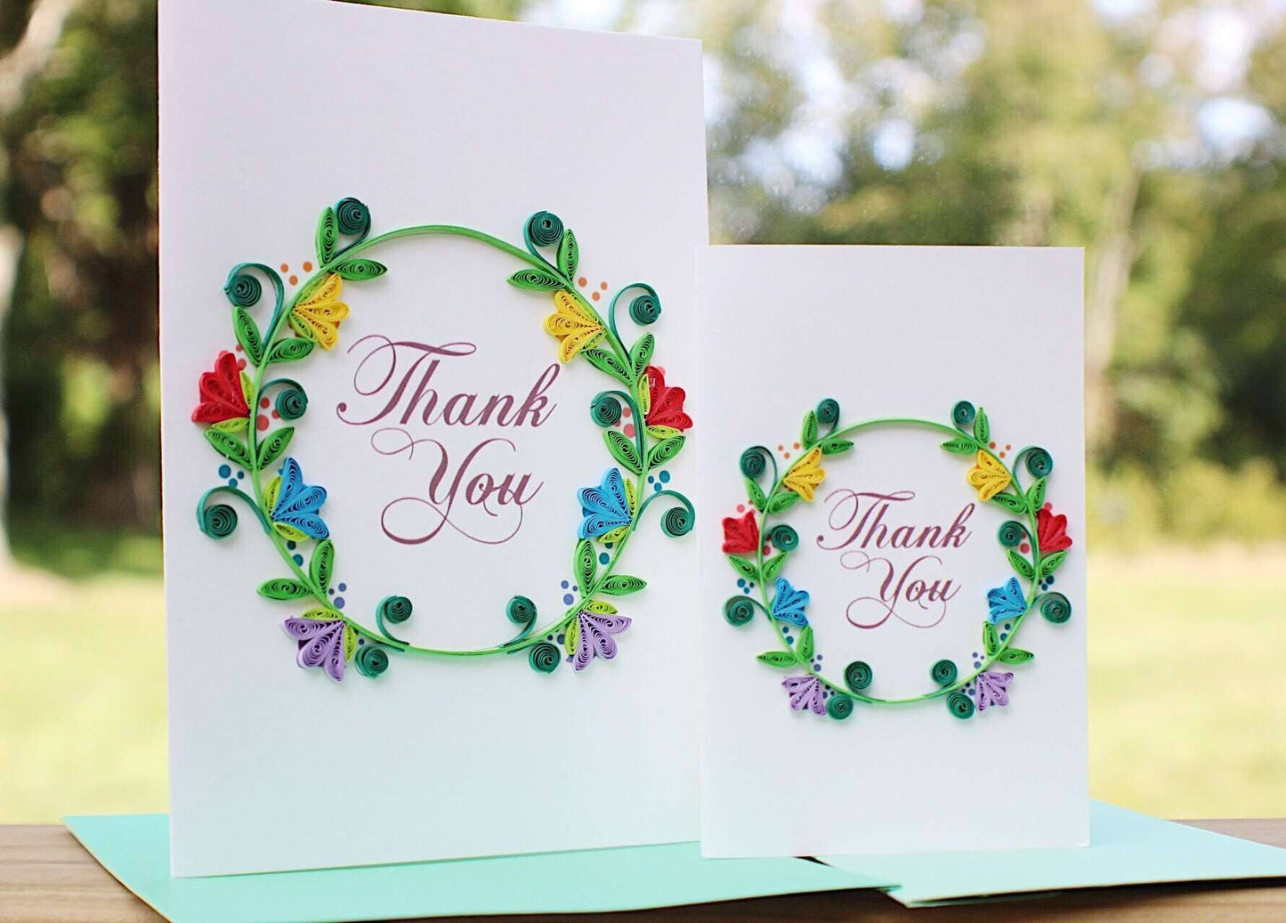 Thank you Wreath (Mini Quilled Card)