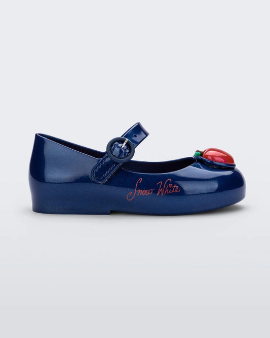 Mini Melissa + Disney Sweet Love Princess Baby Ballerinas: Metallic Blue/Red
