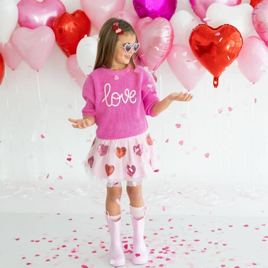 Sequin Heart Tutu - Girls Clothes