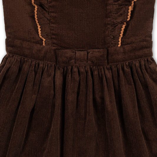 Organic Corduroy Ruffle Jumper: Chocolate