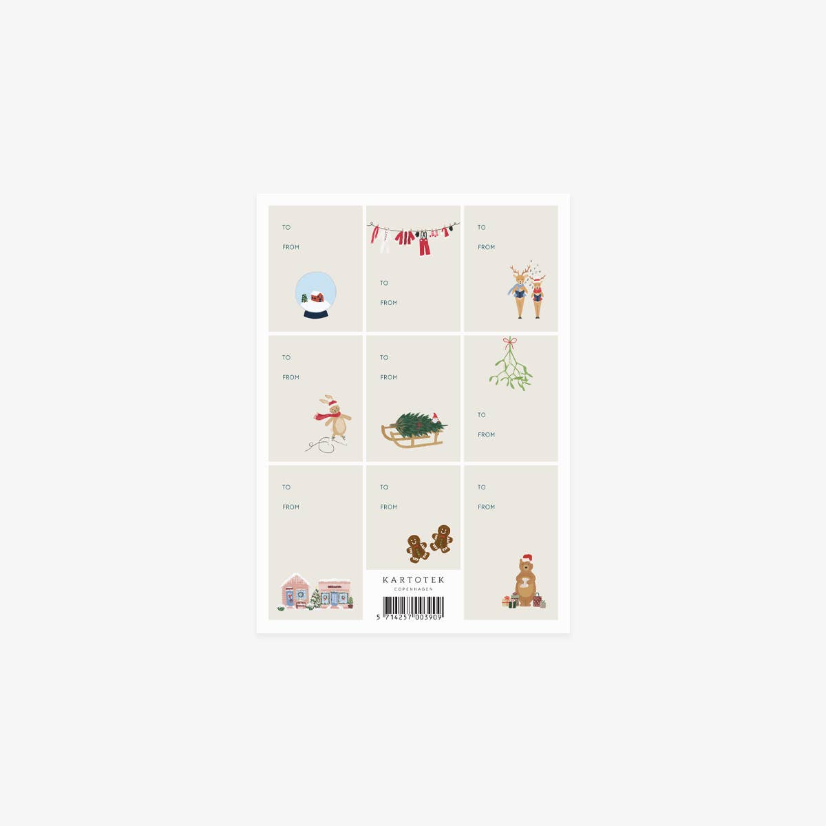 Gift Tag Stickers // Christmas Grid