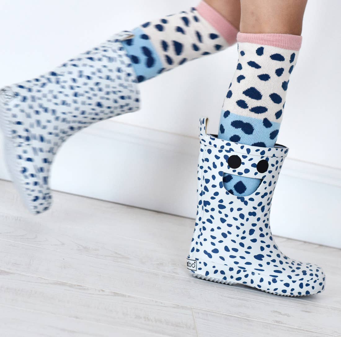 Snow Blue Long Socks for Kids: 21/23 (2-3 ANS)