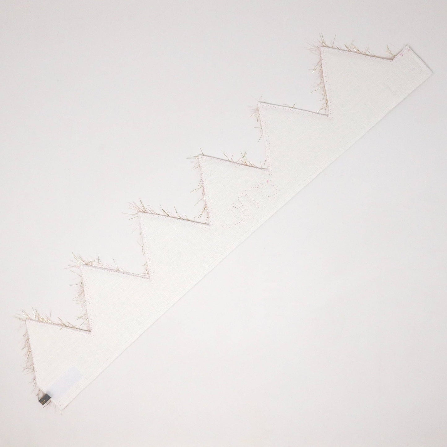 "One" #10Blush Linen Crown w/#10PG Pnk/Gld EL Trim: Oyster / Toddler