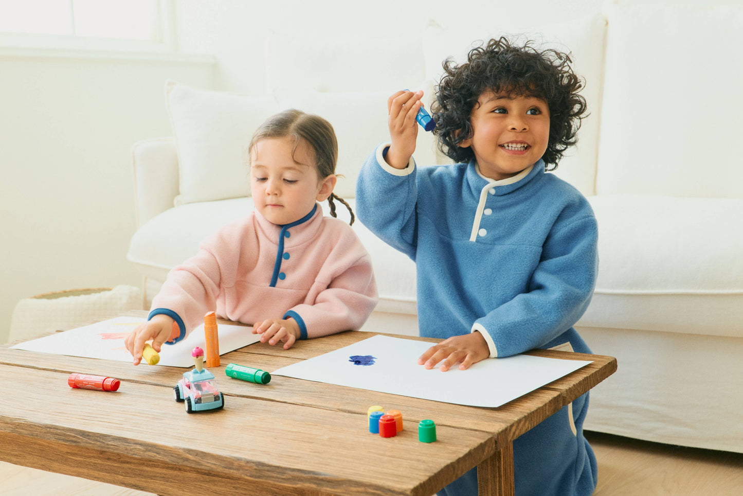 Cozy Sky Pastel Fleece Set: XS