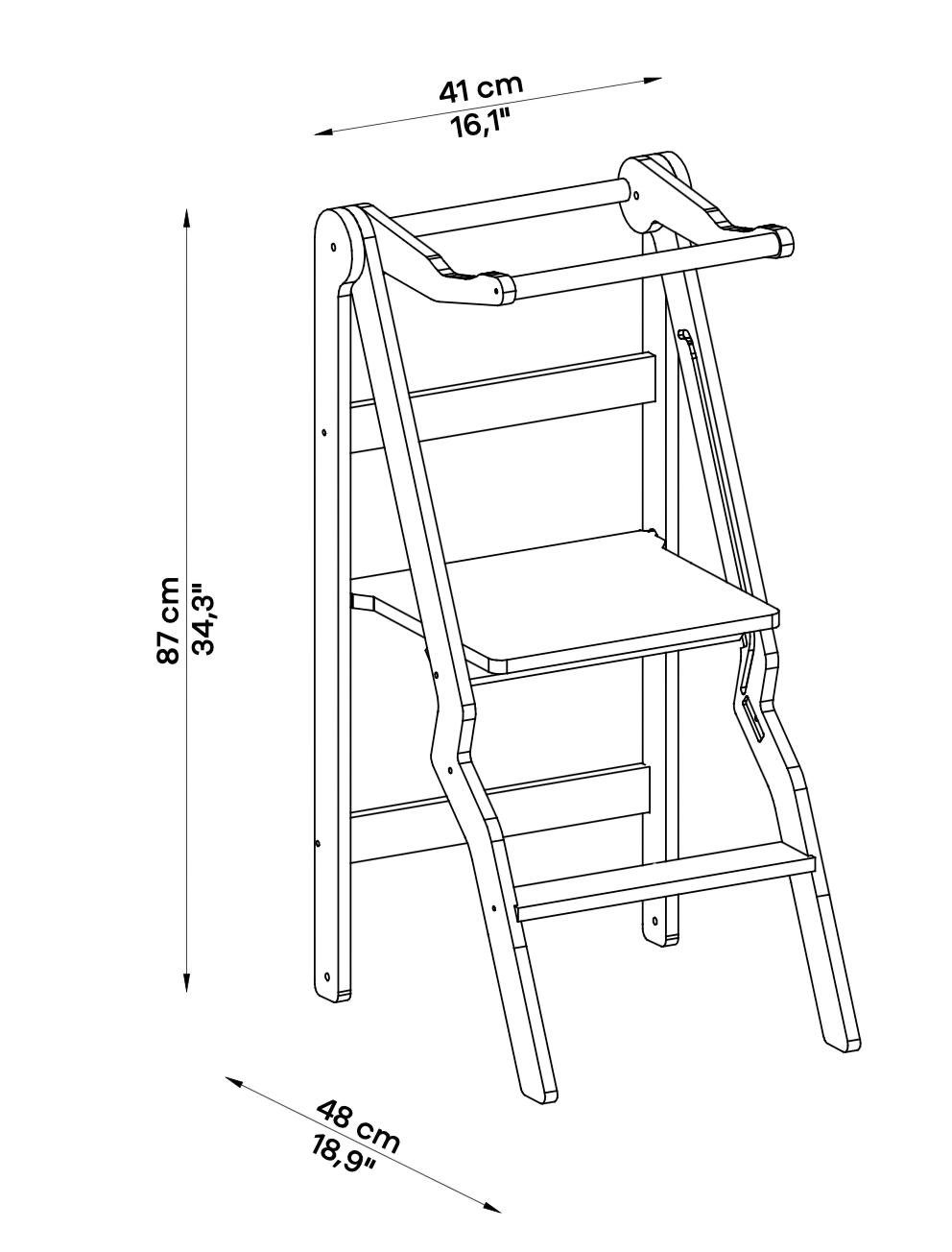 Foldable Helper Tower ZigZag