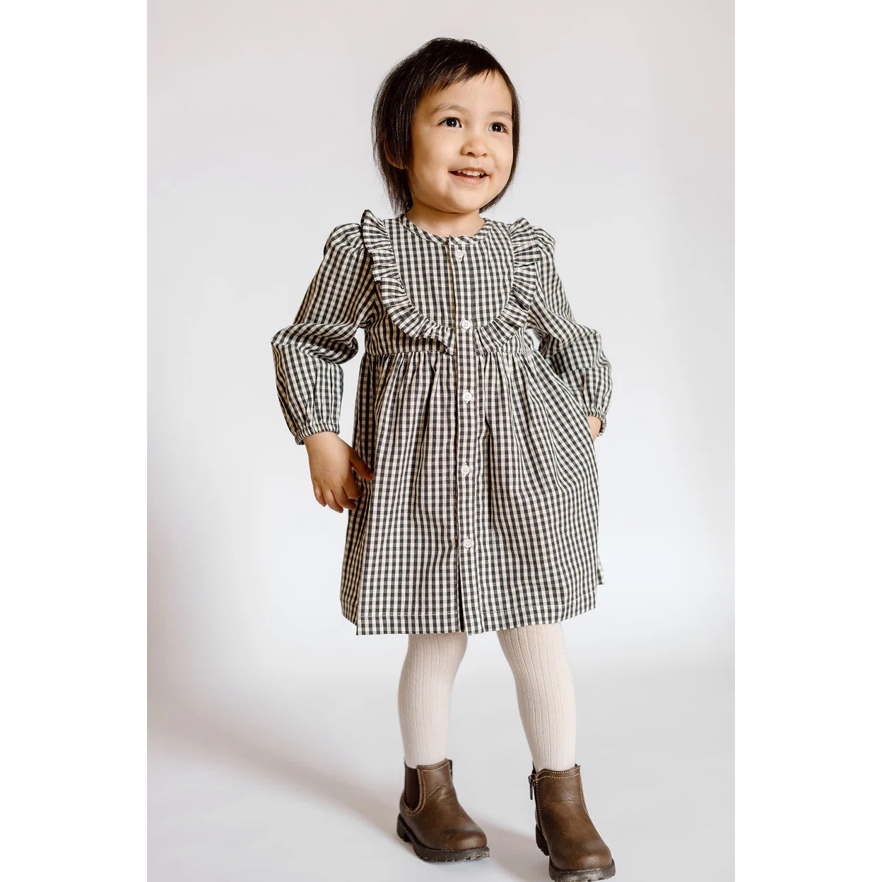 Gingham Dress - Indigo
