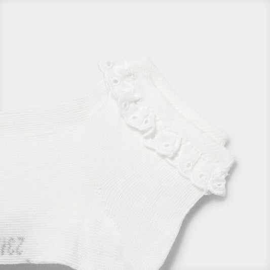 Girl Maison Guille socks - jacadi white
