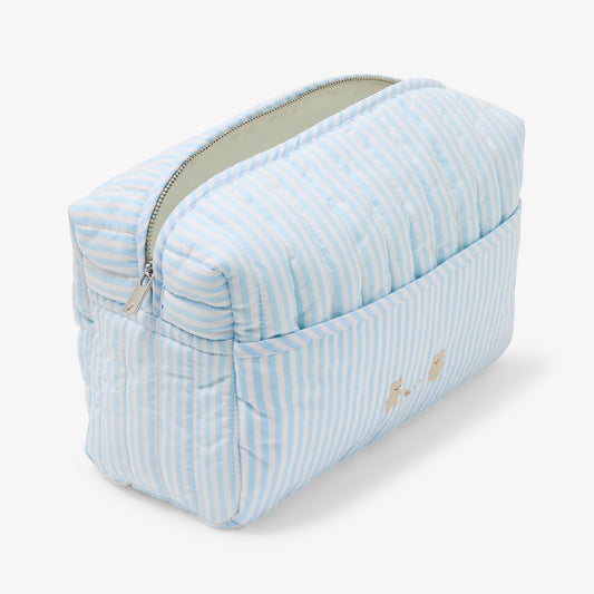 Quilted cotton toiletry bag