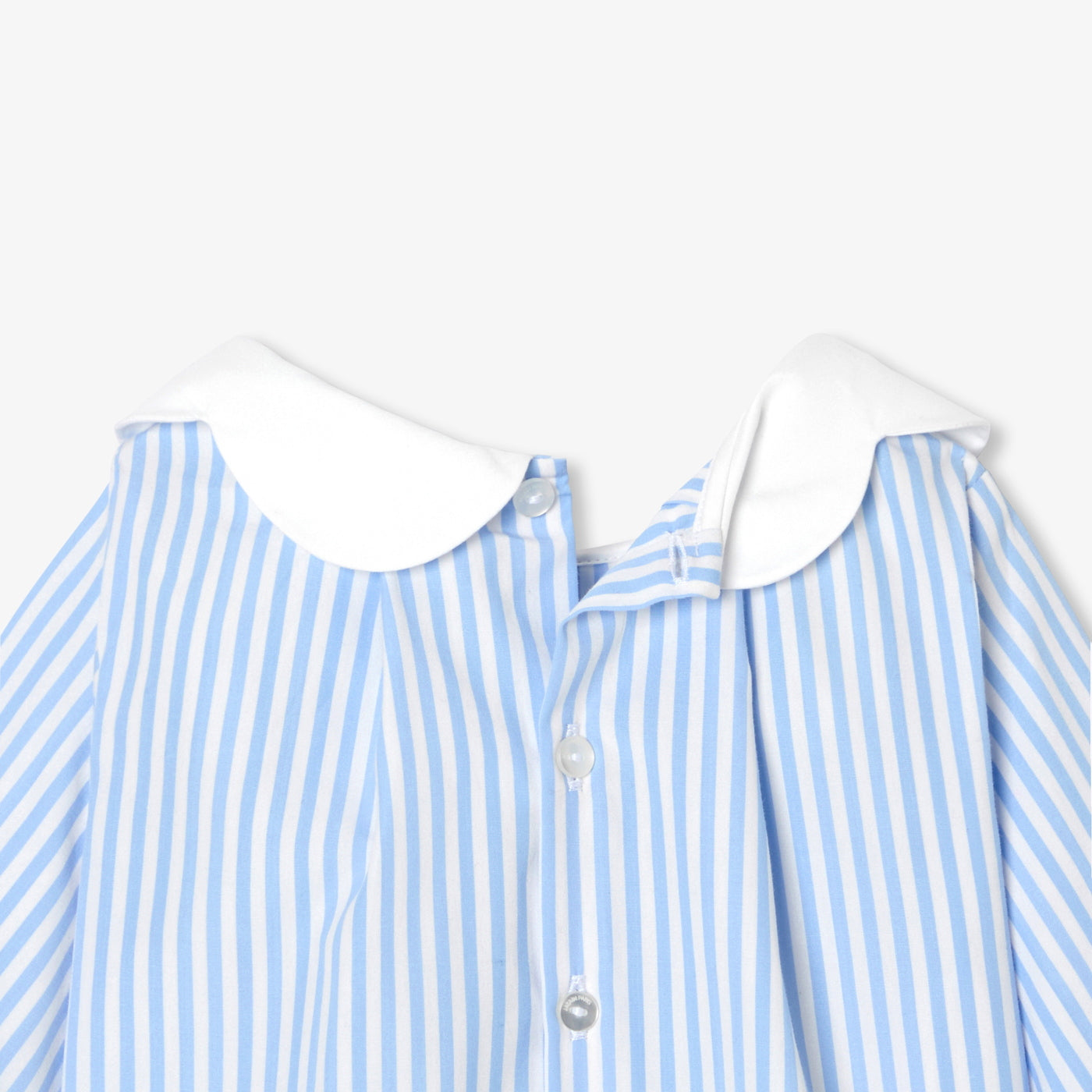 Baby girl striped poplin blouse - white/blue