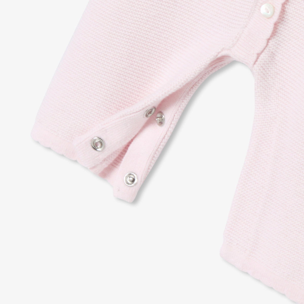 Baby Girl Garter Stitch Jumpsuit