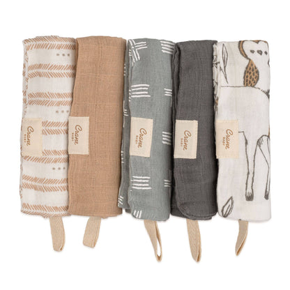 Ezra 5-pc. Wash Cloth Set (Woodland Animal)