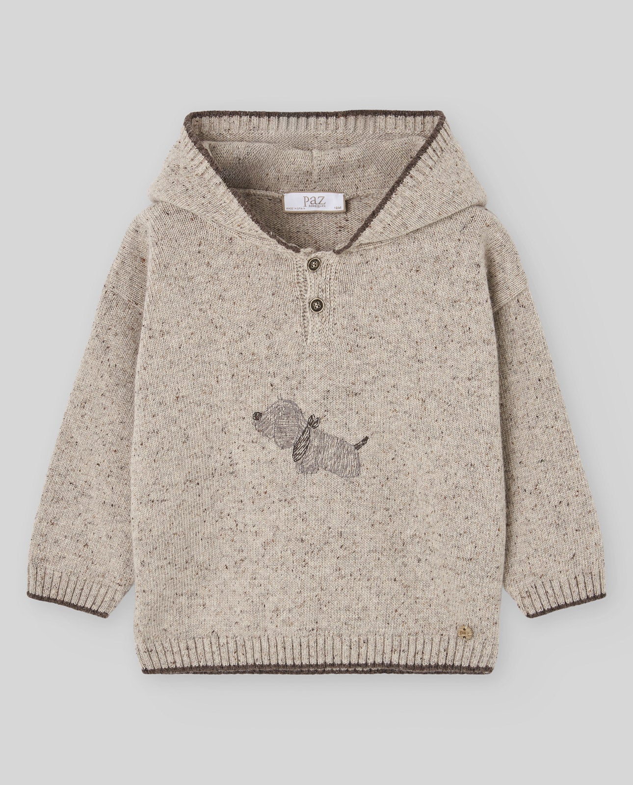 Knit Newborn Pullover NOZ - Hooded