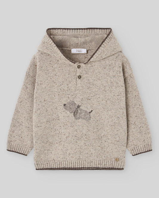 Knit Newborn Pullover NOZ - Hooded