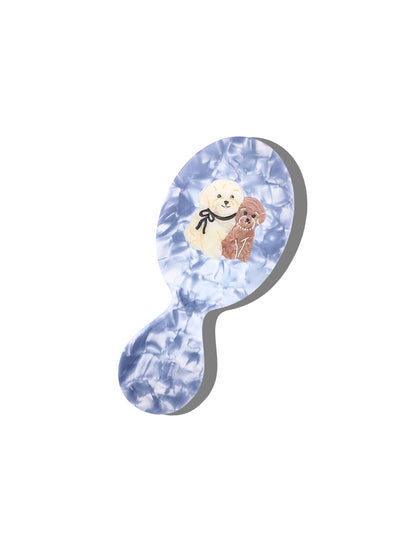 Hand-painted Puppy Friends Handbag Hero Brush | Eco-Friendly