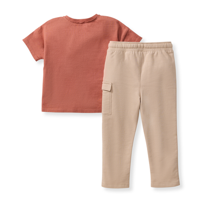 Drop Shoulder Toddler Tee Set: Cedar / 4 Toddler