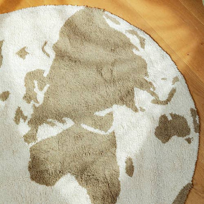 RugCycled washable rug World Map