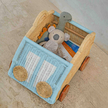 Handcrafted - Archie Storage Wagon - Rattan Wicker